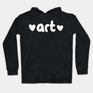 Cute white art design typography Hoodie